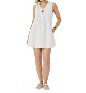 NEW SPLENDID stella linen mini dress in white
